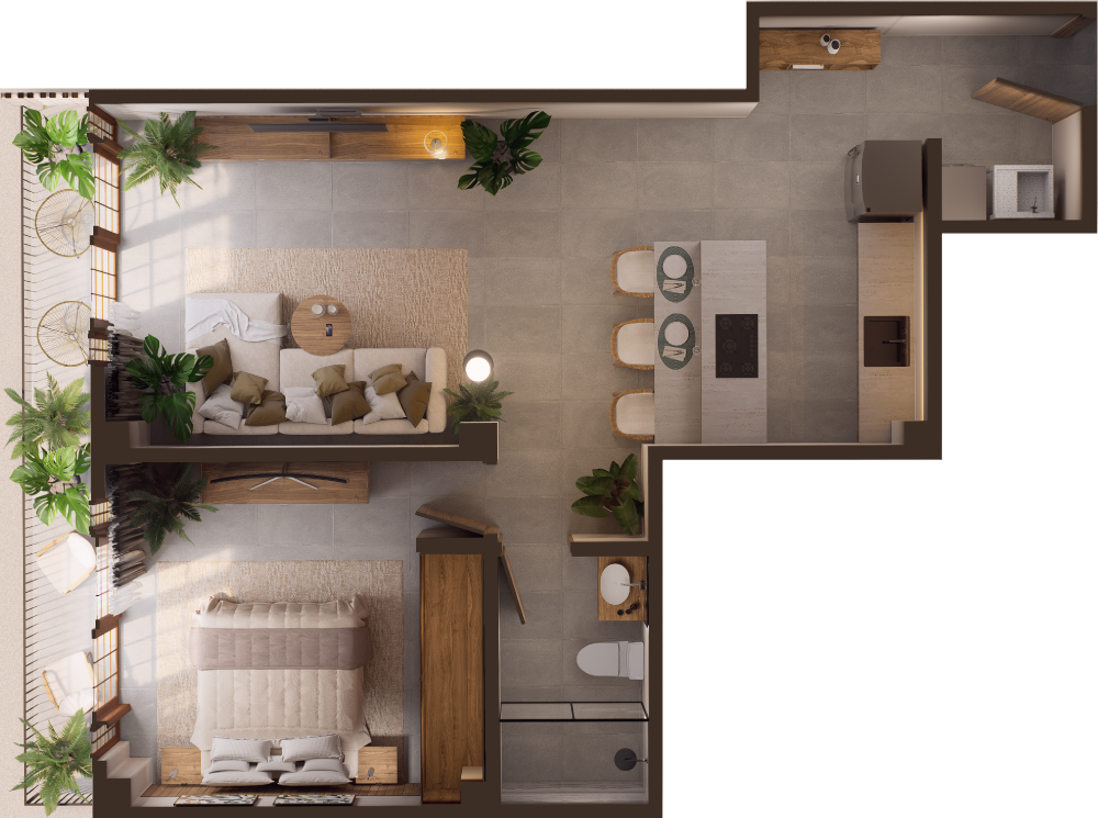 Planta arquitectónica, Unidad 202